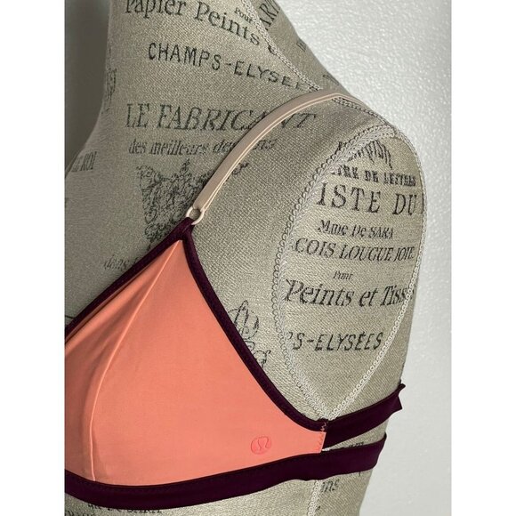 Lululemon Womens Adjustable Crisscross Bra Orange Sz S - Picture 6 of 6